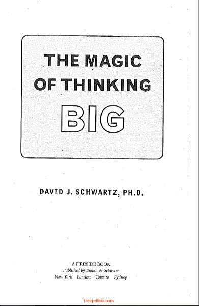the magic of big thinking-min